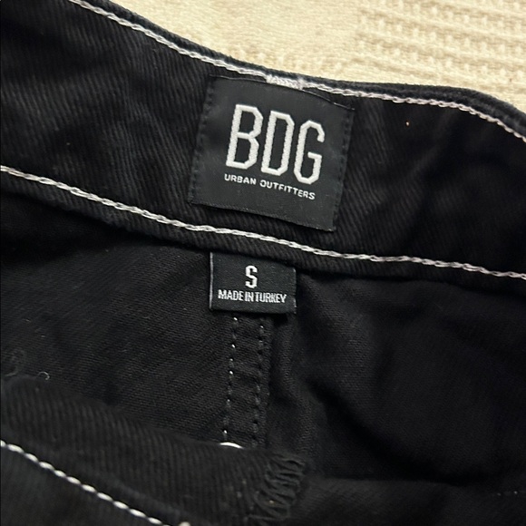 BDG Black Denim Skirt with Stitch Detail Urban Outfitters size small - Picture 3 of 7